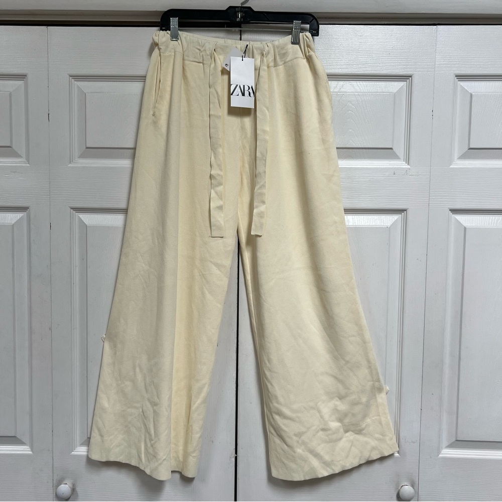 NWT ZARA Knit Wide Leg Pants Size Medium